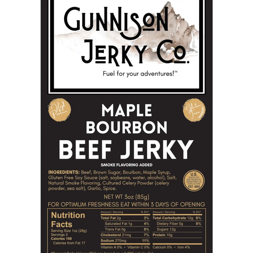 Gunnison Jerky Co. Maple Bourbon Beef Jerky