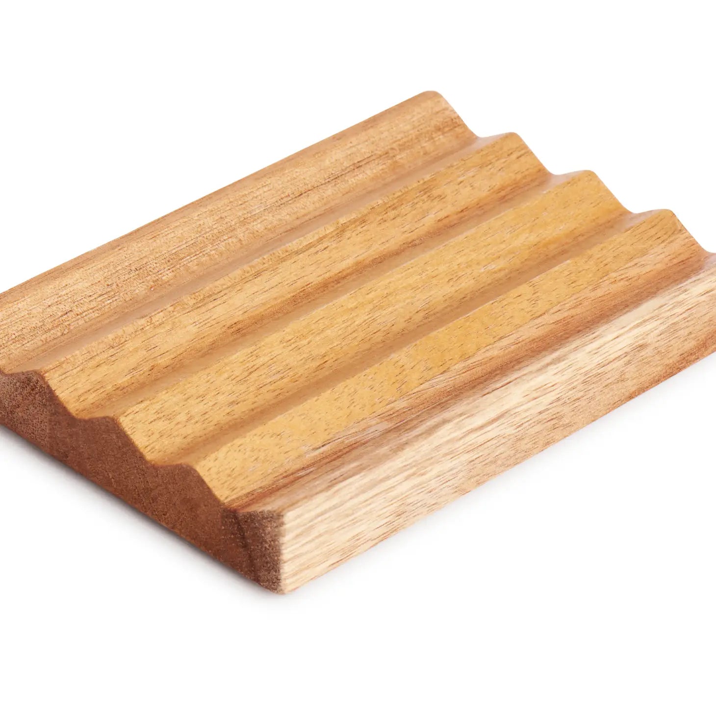 Sunniemade Teak Rectangular Zig Zag Soap Dish