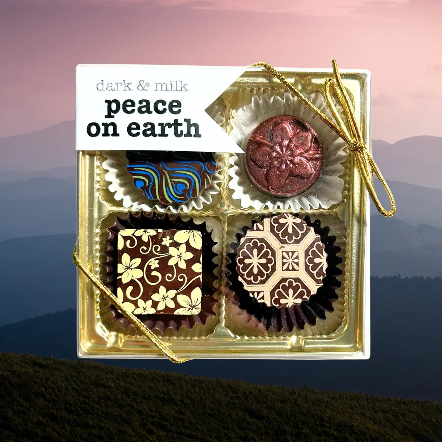 The Xocolate Bar Peace On Earth Dark & Milk Chocolate Bonbons